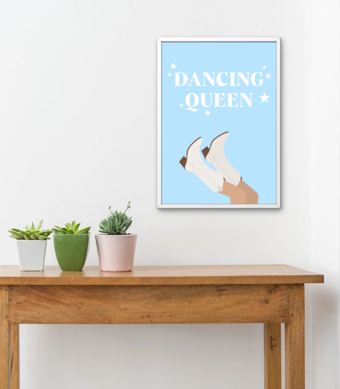 Dancing Queen Wall Art Print | Playful Quote Home Décor