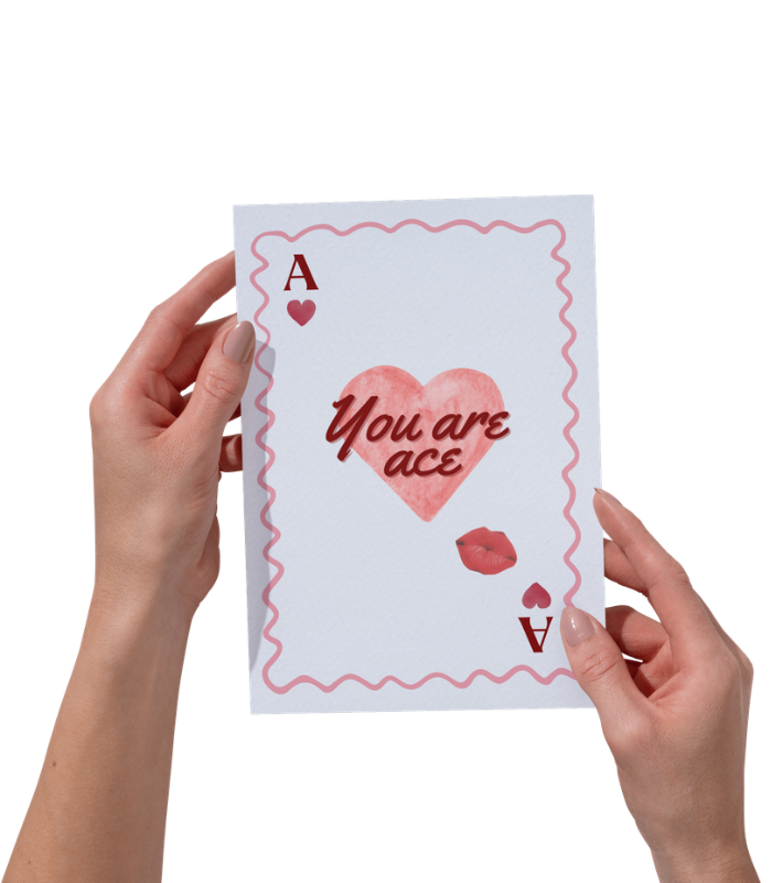 You Are Ace Wall Art Print | Playing Card Heart Home Décor