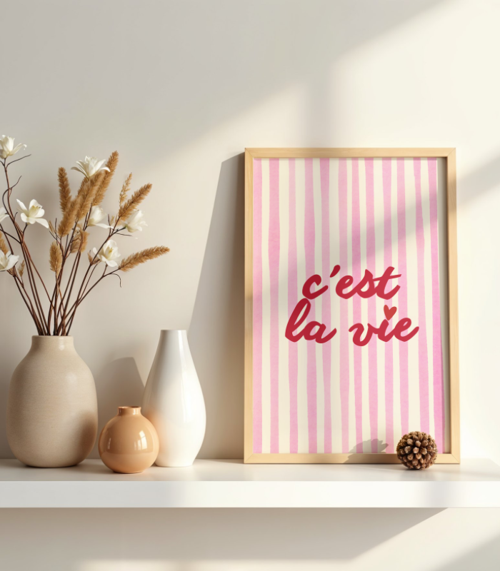C’est La Vie Wall Art Print | French Quote Home Décor