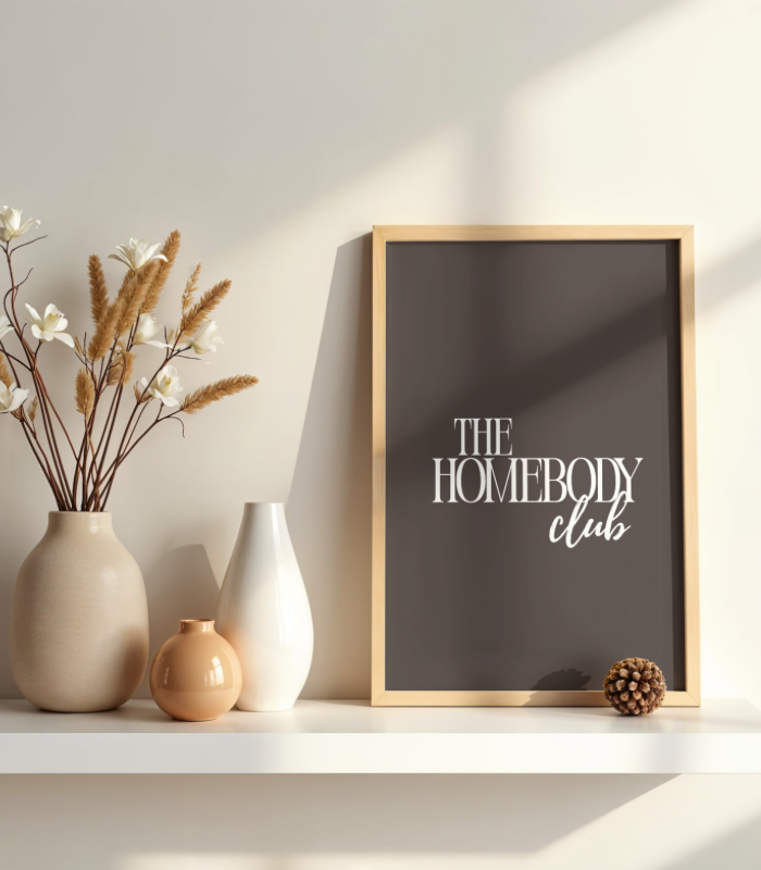 The Homebody Club Wall Art Print | Minimal Quote Home Décor