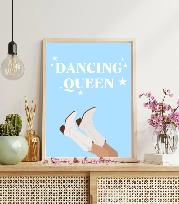 Dancing Queen Wall Art Print | Playful Quote Home Décor