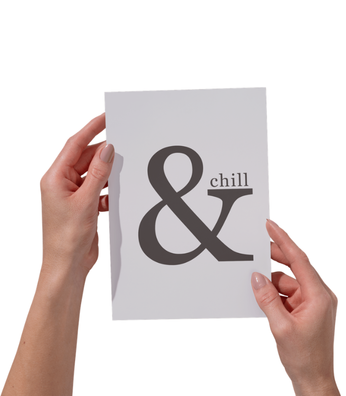 Chill & Relax Wall Art Print | Minimalist Typography Home Décor