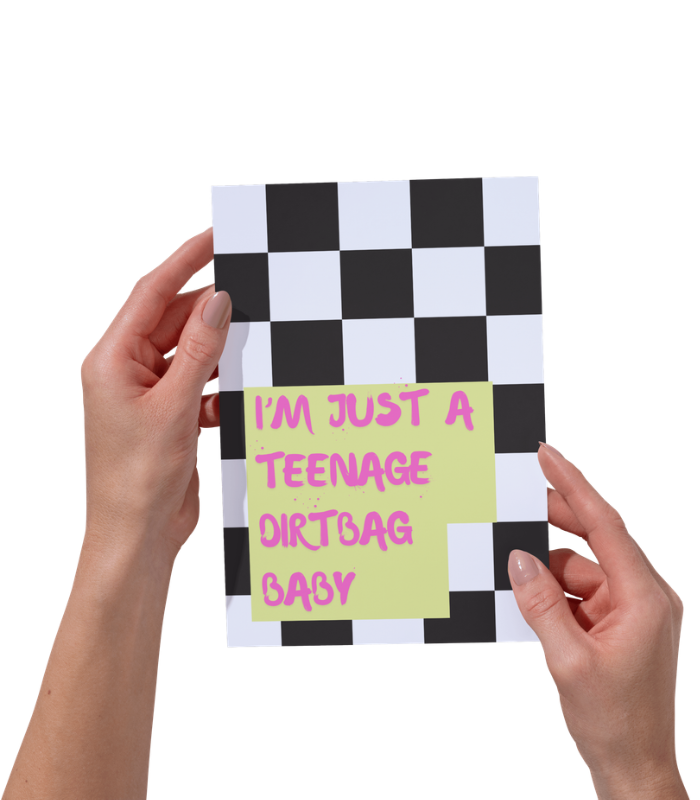 I’m Just a Teenage Dirtbag Baby Wall Art Print | Bold Quote Home Décor
