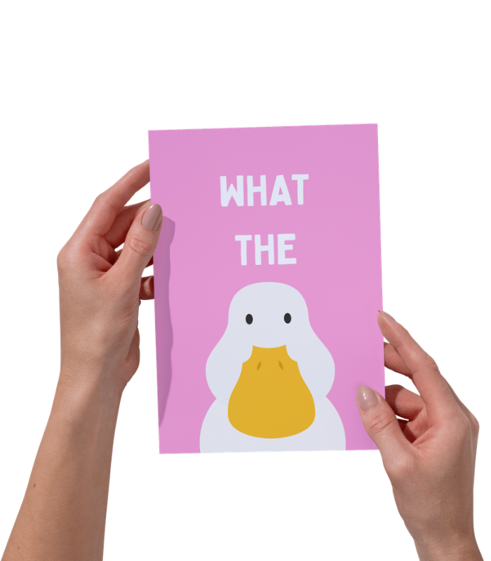 What the Duck Wall Art Print | Playful Quote Home Décor