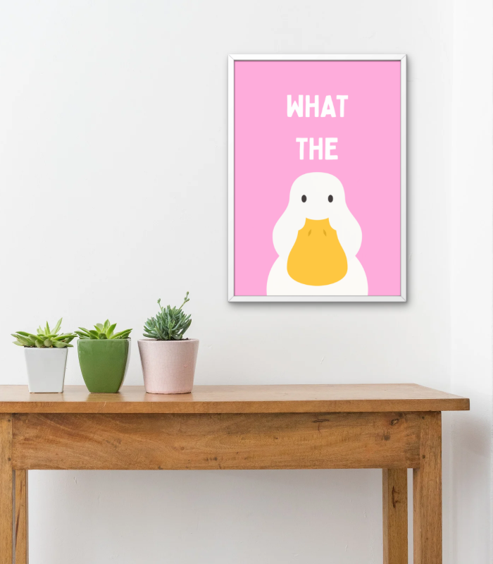 What the Duck Wall Art Print | Playful Quote Home Décor