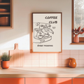 Coffee Club Wall Art Print | Cosy Kitchen Coffee Lover Décor