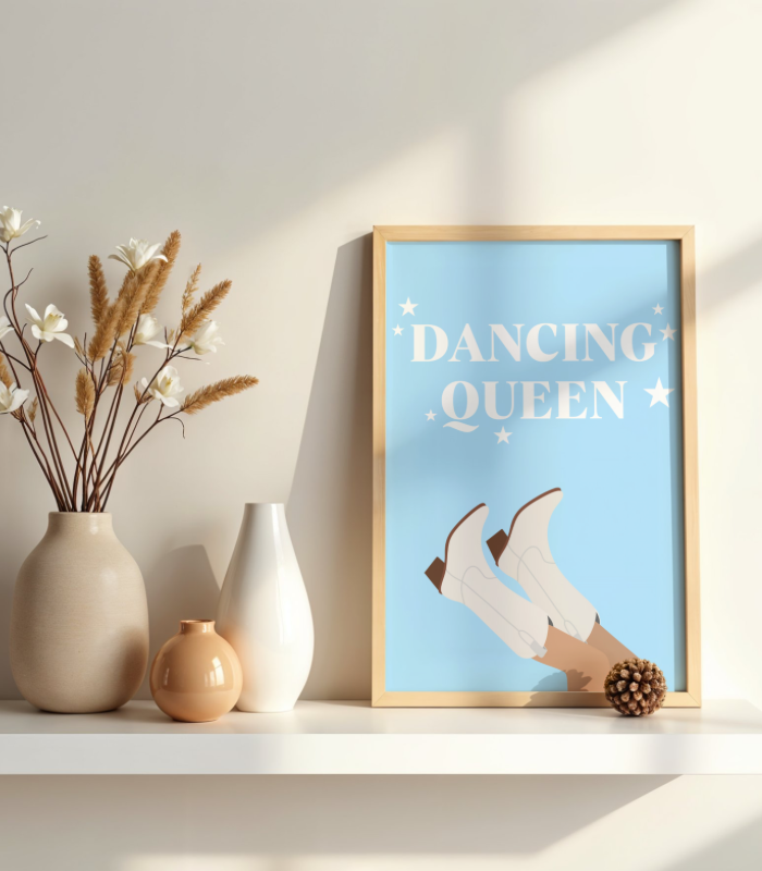 Dancing Queen Wall Art Print | Playful Quote Home Décor