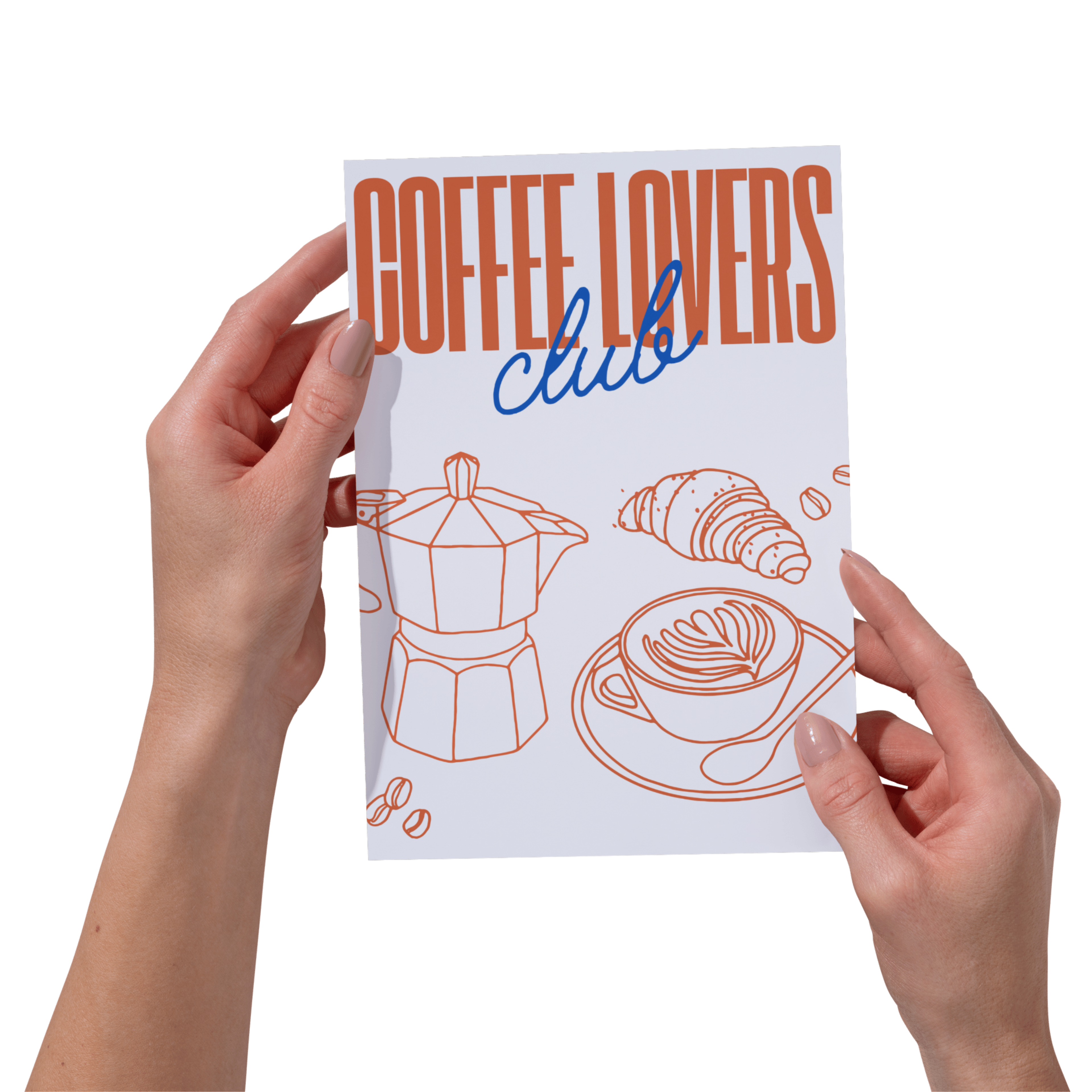 Coffee Lovers Club Kitchen Wall Art Print | Coffee Illustration for Kitchen & Coffee Bar