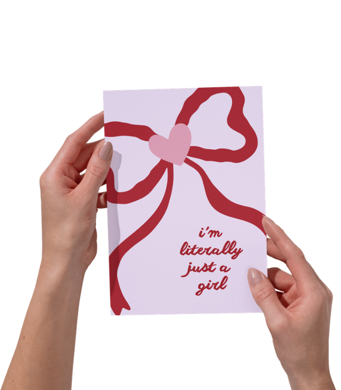 I’m Literally Just a Girl Wall Art Print | Modern Pink Quote Illustration