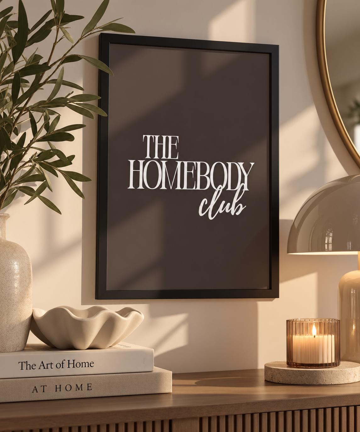 The Homebody Club Print Brown A4 Print