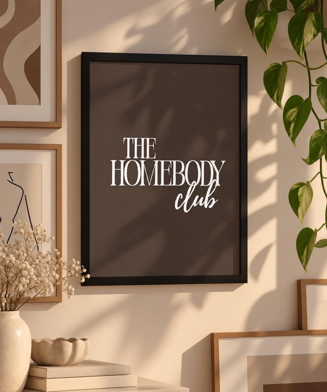 The Homebody Club Print Brown A4 Print